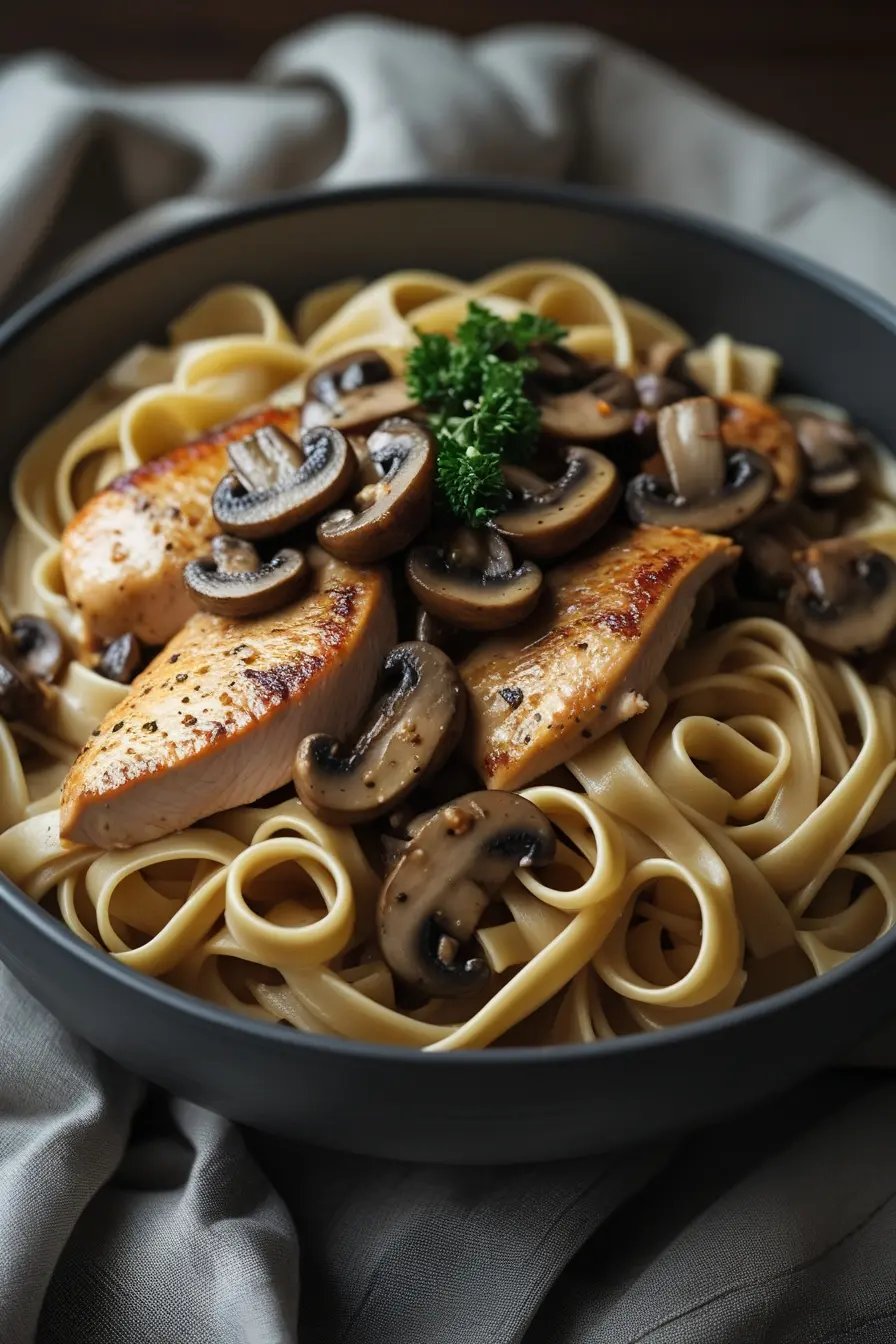 Chicken Marsala Fettuccine