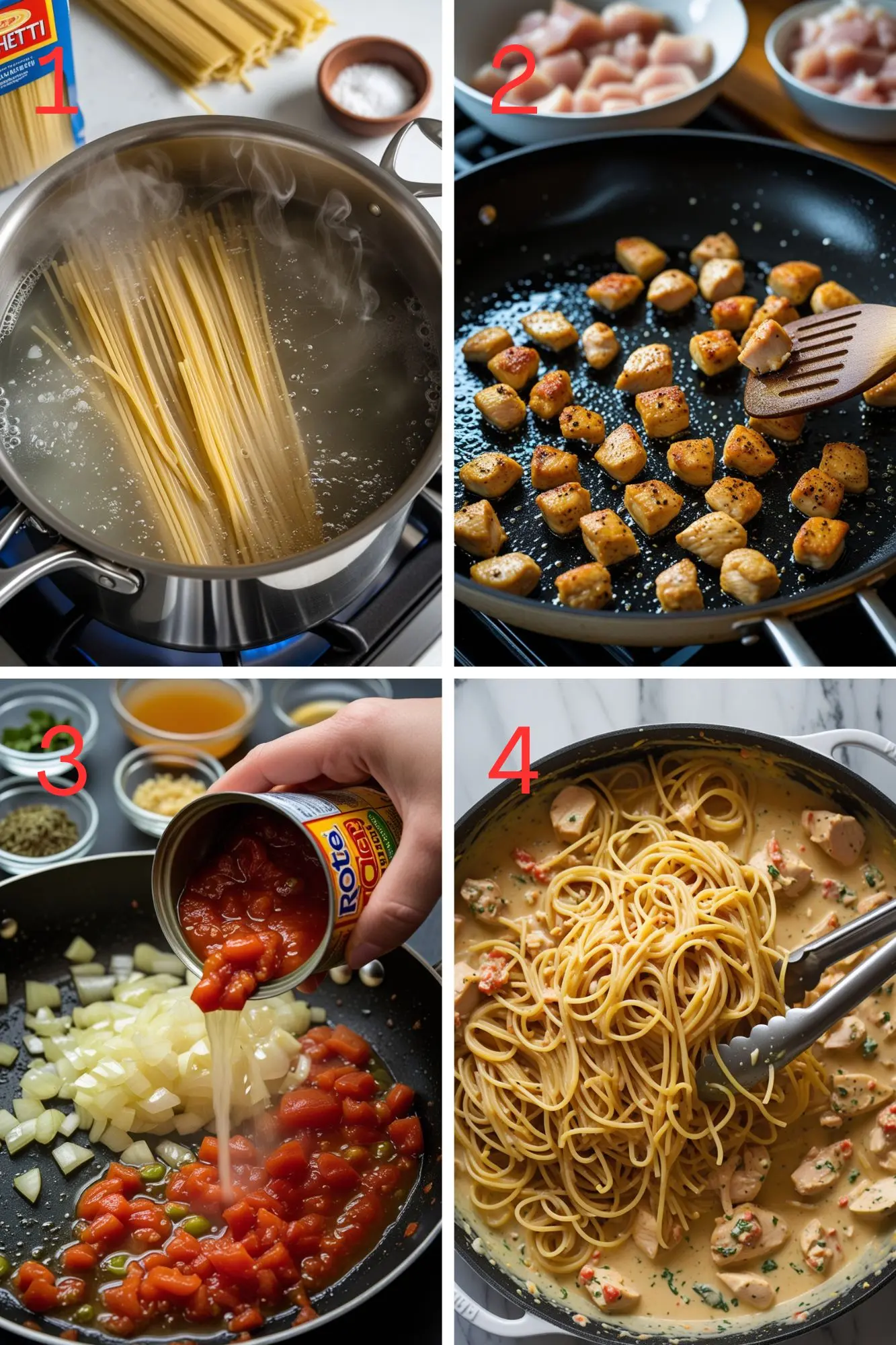 Chicken Spaghetti Recipe with Rotel