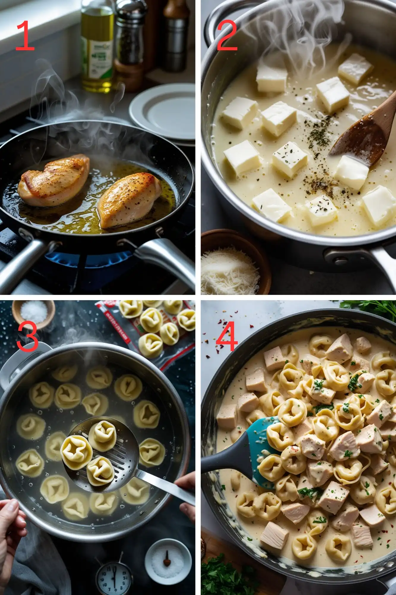 alfredo tortellini chicken