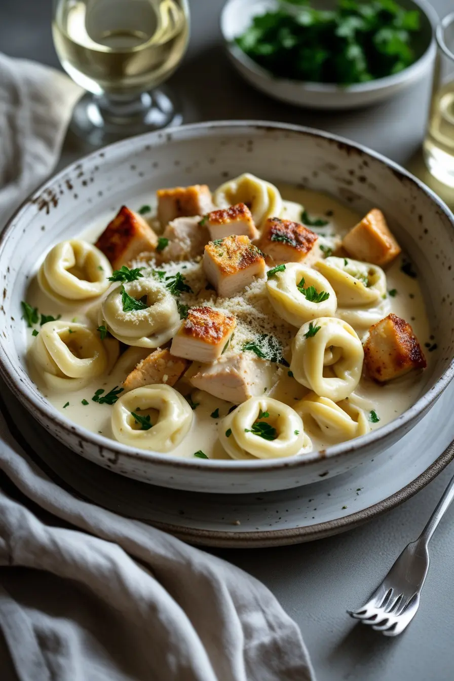 alfredo tortellini chicken