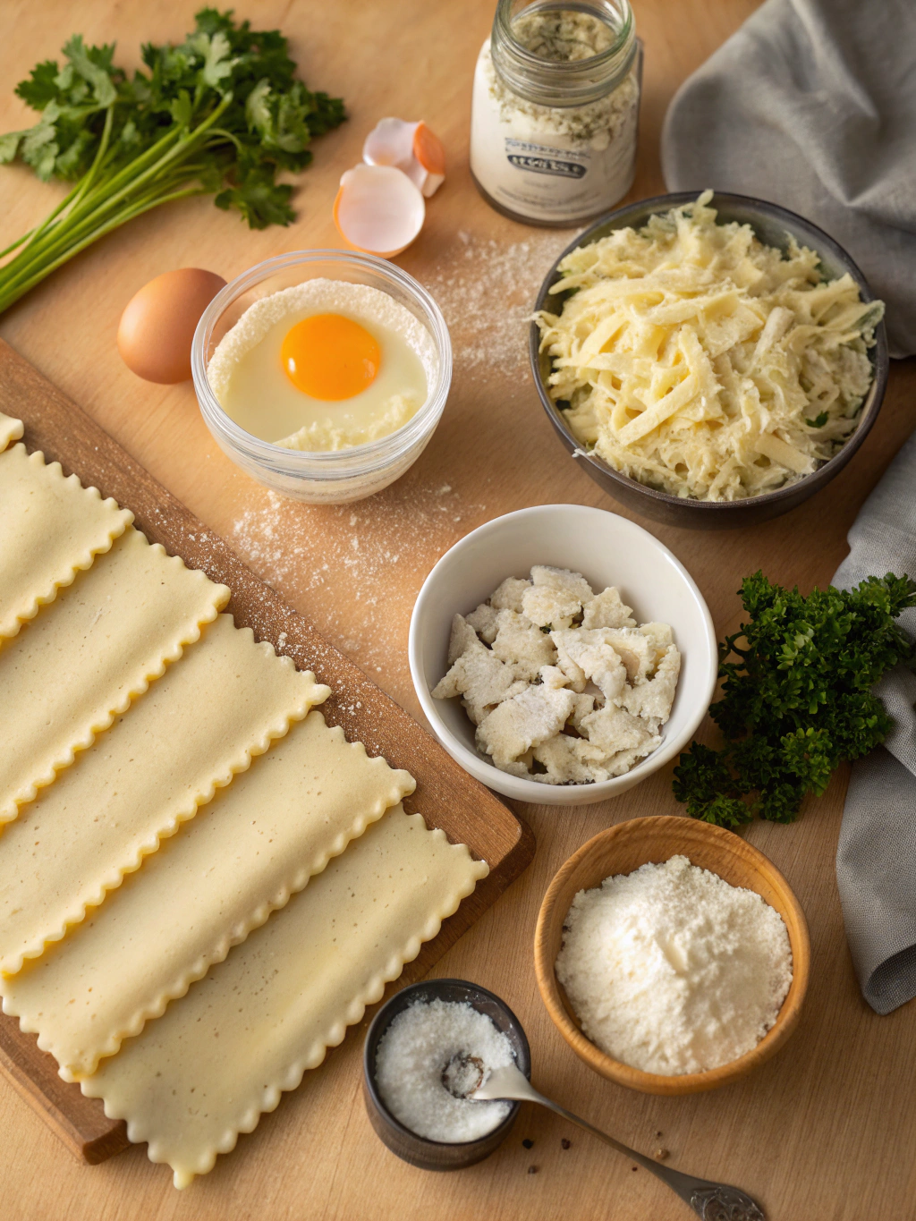 Chicken Alfredo Lasagna Rolls