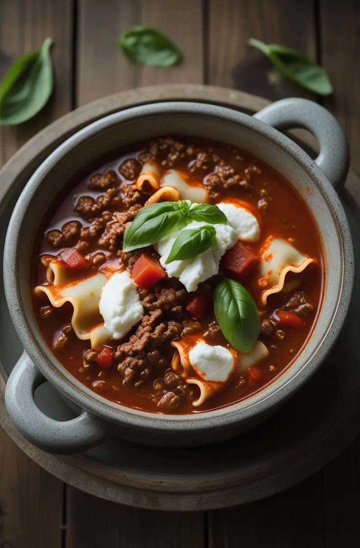 Crock Pot Lasagna Soup