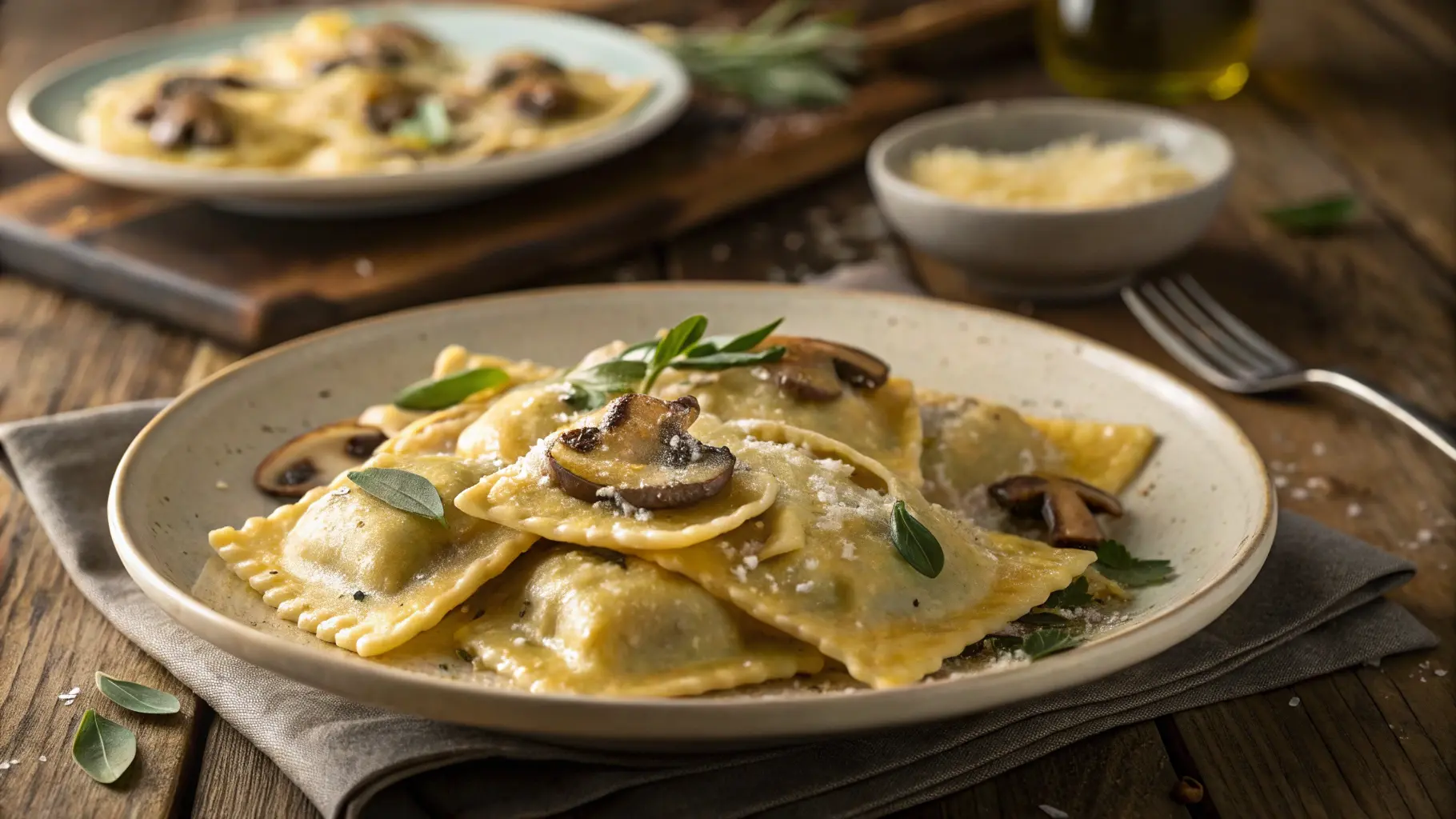Mushroom Ravioli