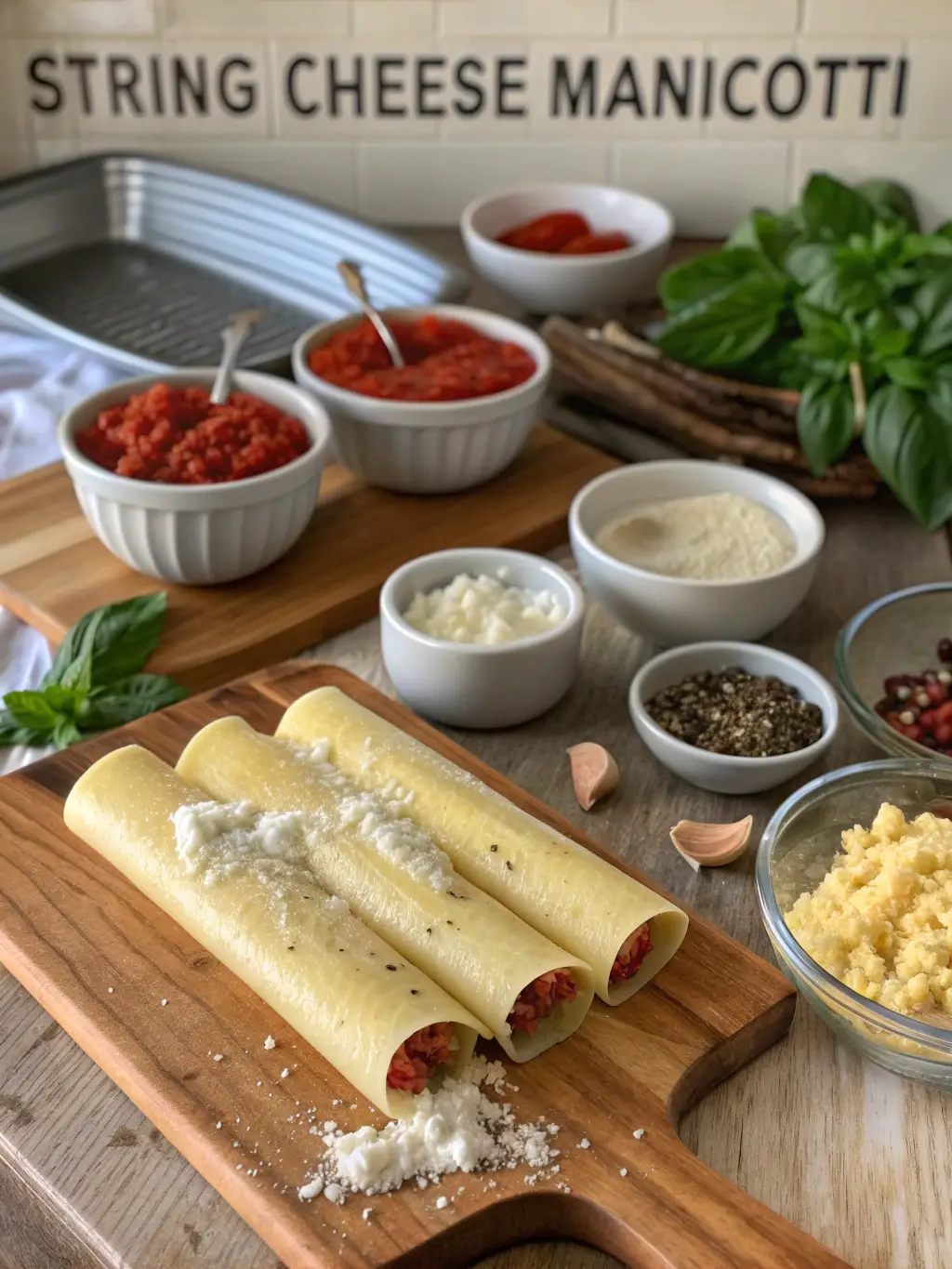 String Cheese Manicotti