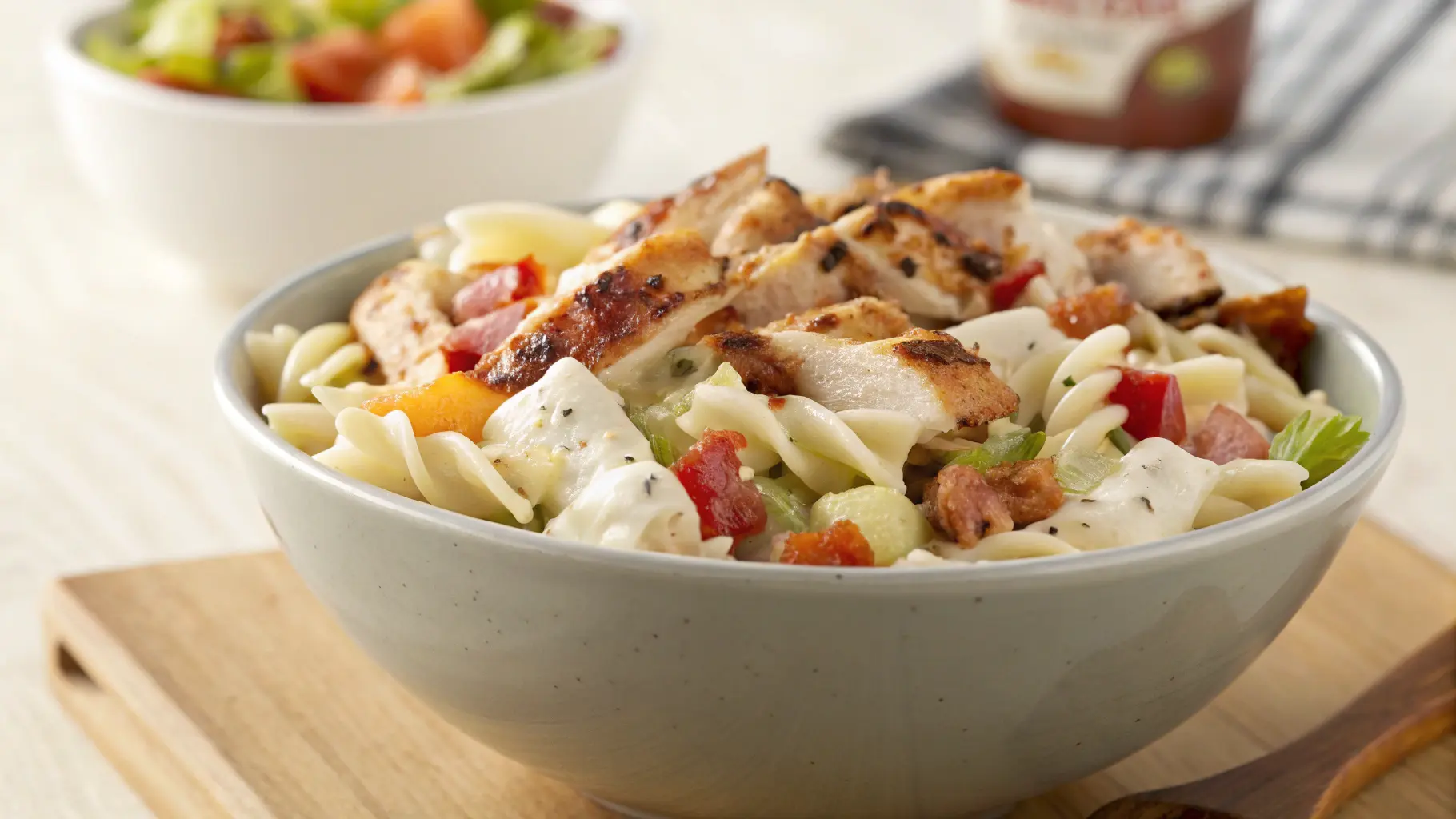 Chicken Bacon Ranch Pasta Salad