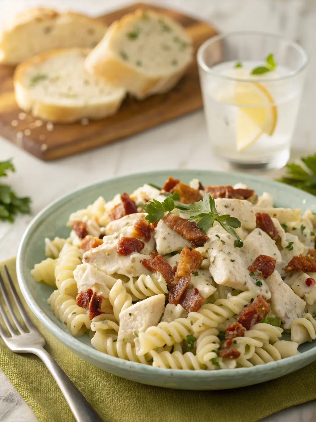 Chicken Bacon Ranch Pasta Salad 
