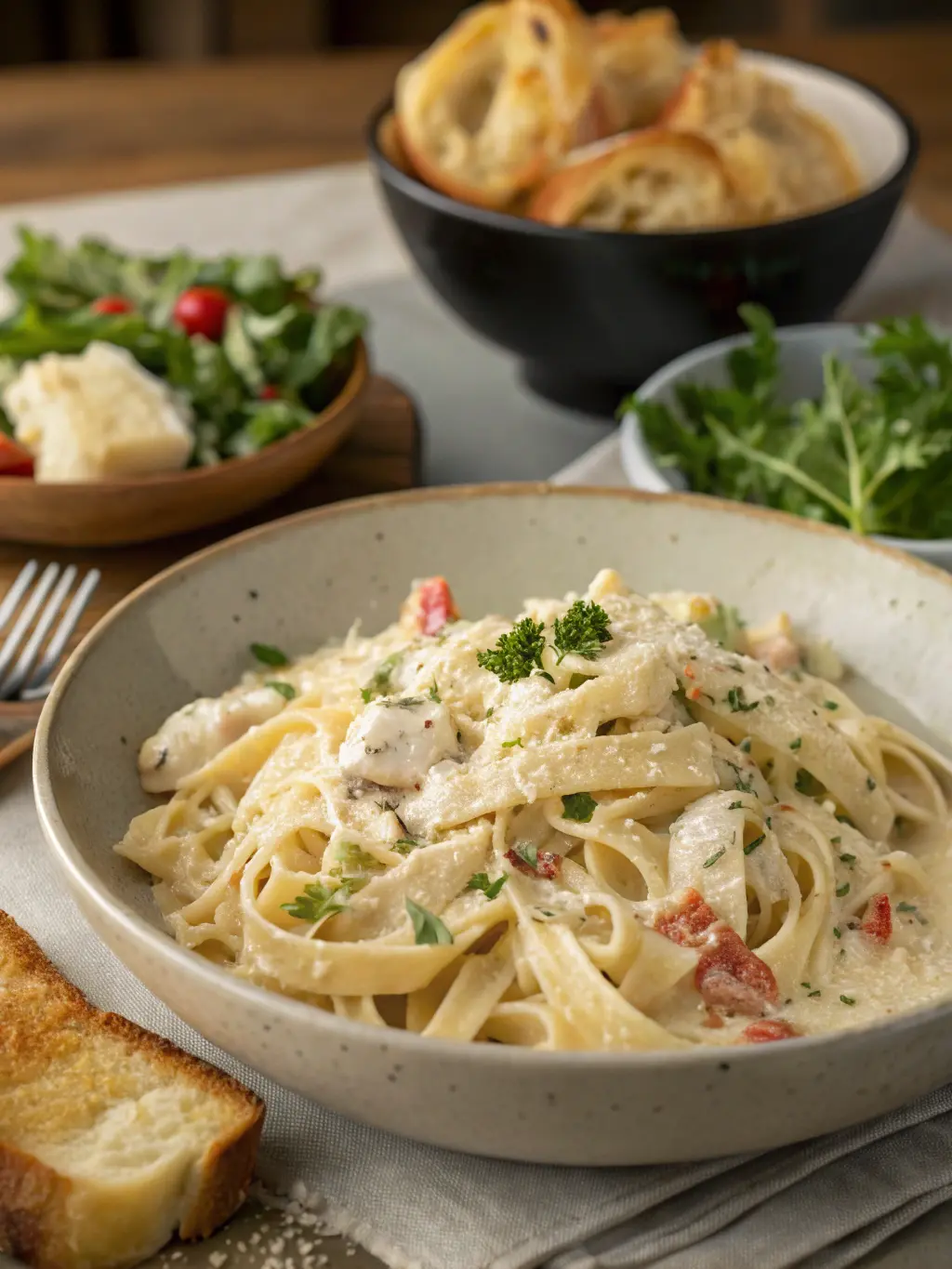 Crab Meat Fettuccine Alfredo