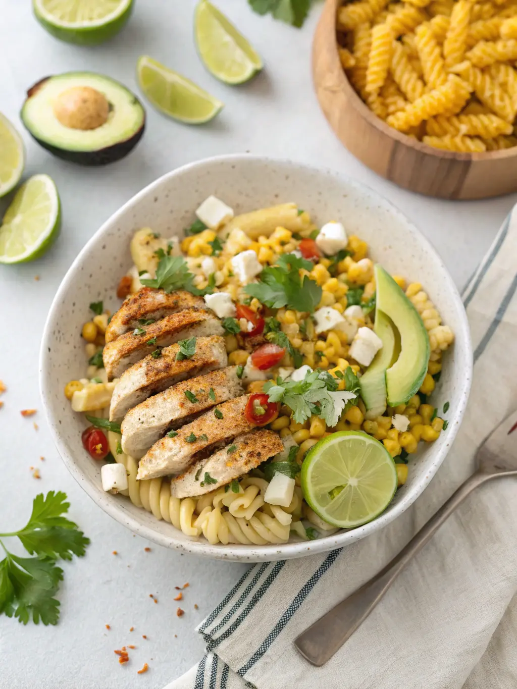Mexican street corn pasta salad