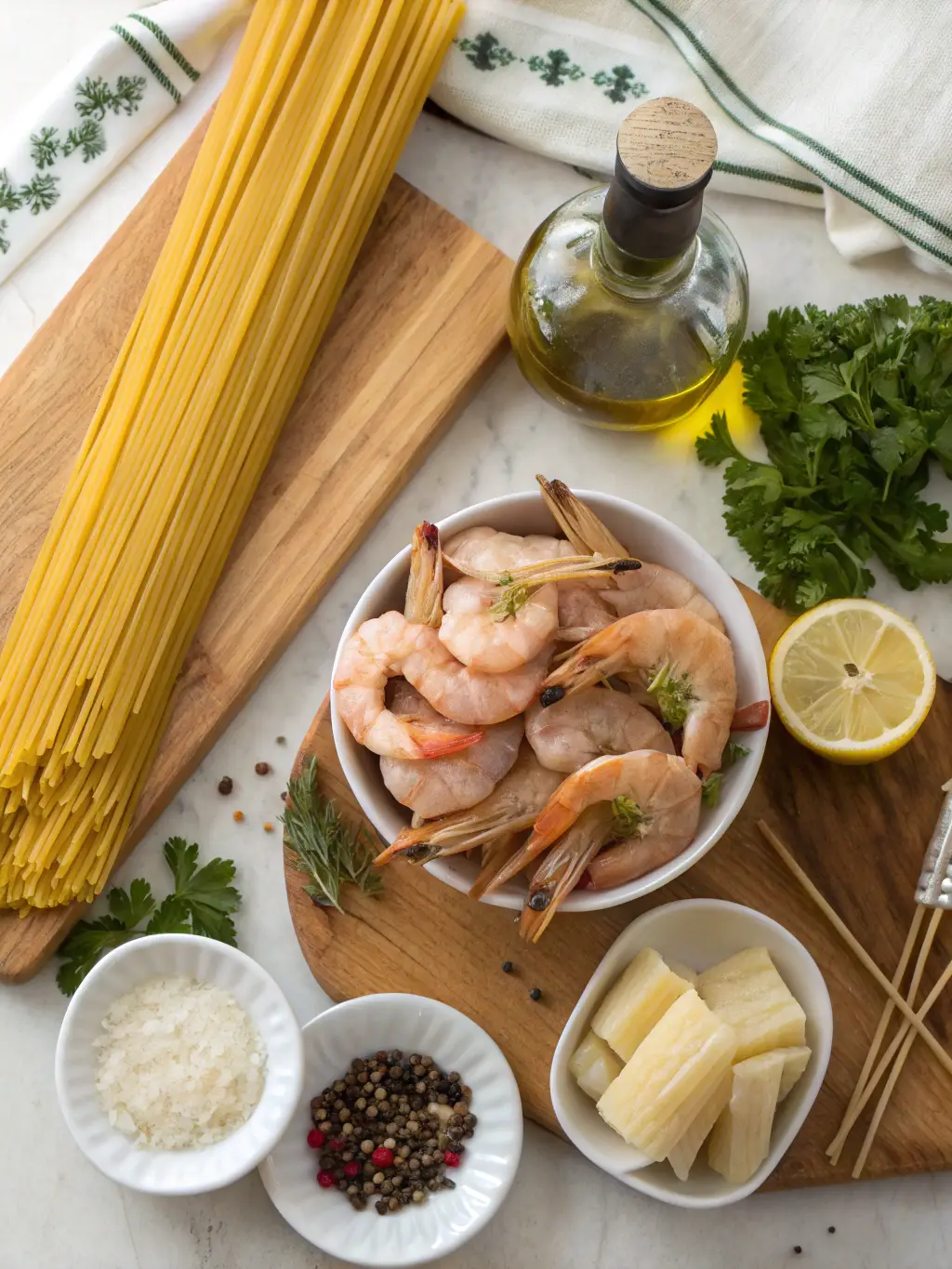 Old Bay Shrimp and Linguine