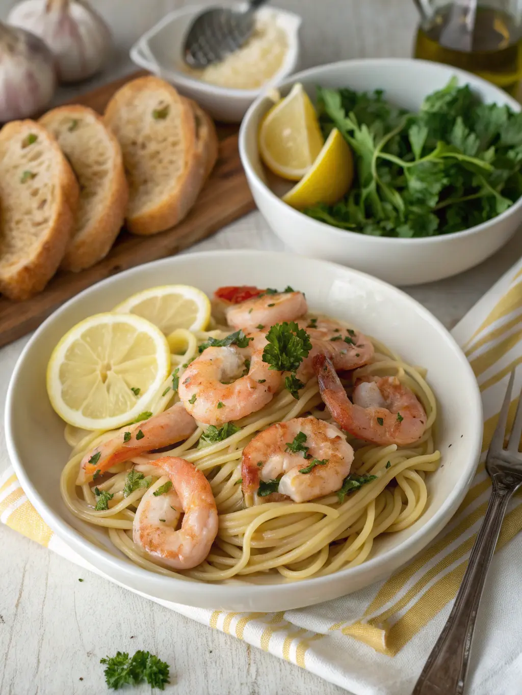 Old Bay Shrimp and Linguine