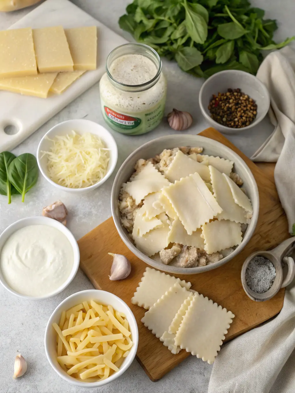 white lasagna soup
