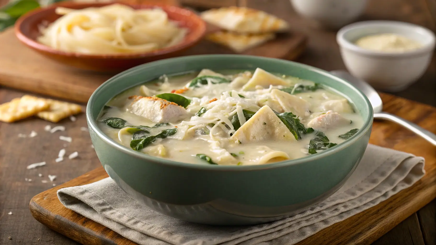 white lasagna soup