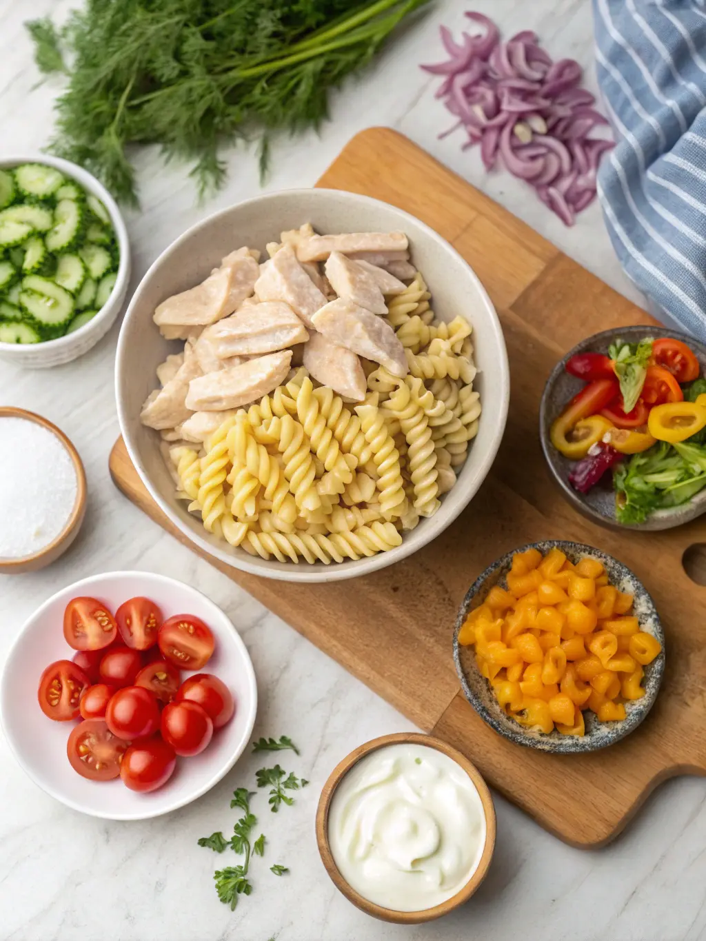 Chicken Ranch Pasta Salad