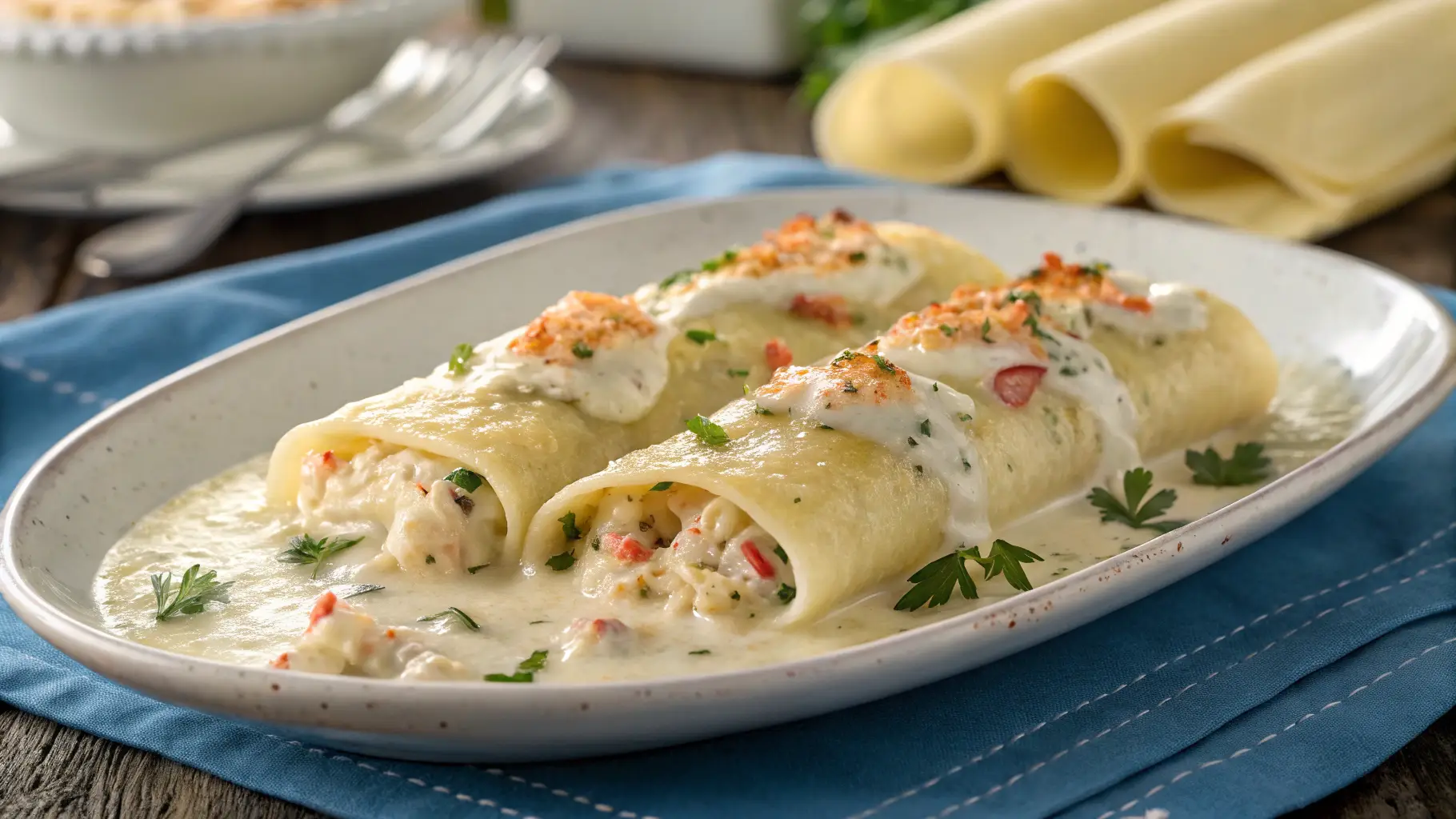 Seafood Manicotti